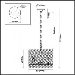 Подвесная люстра Odeon Light Selva  - 2